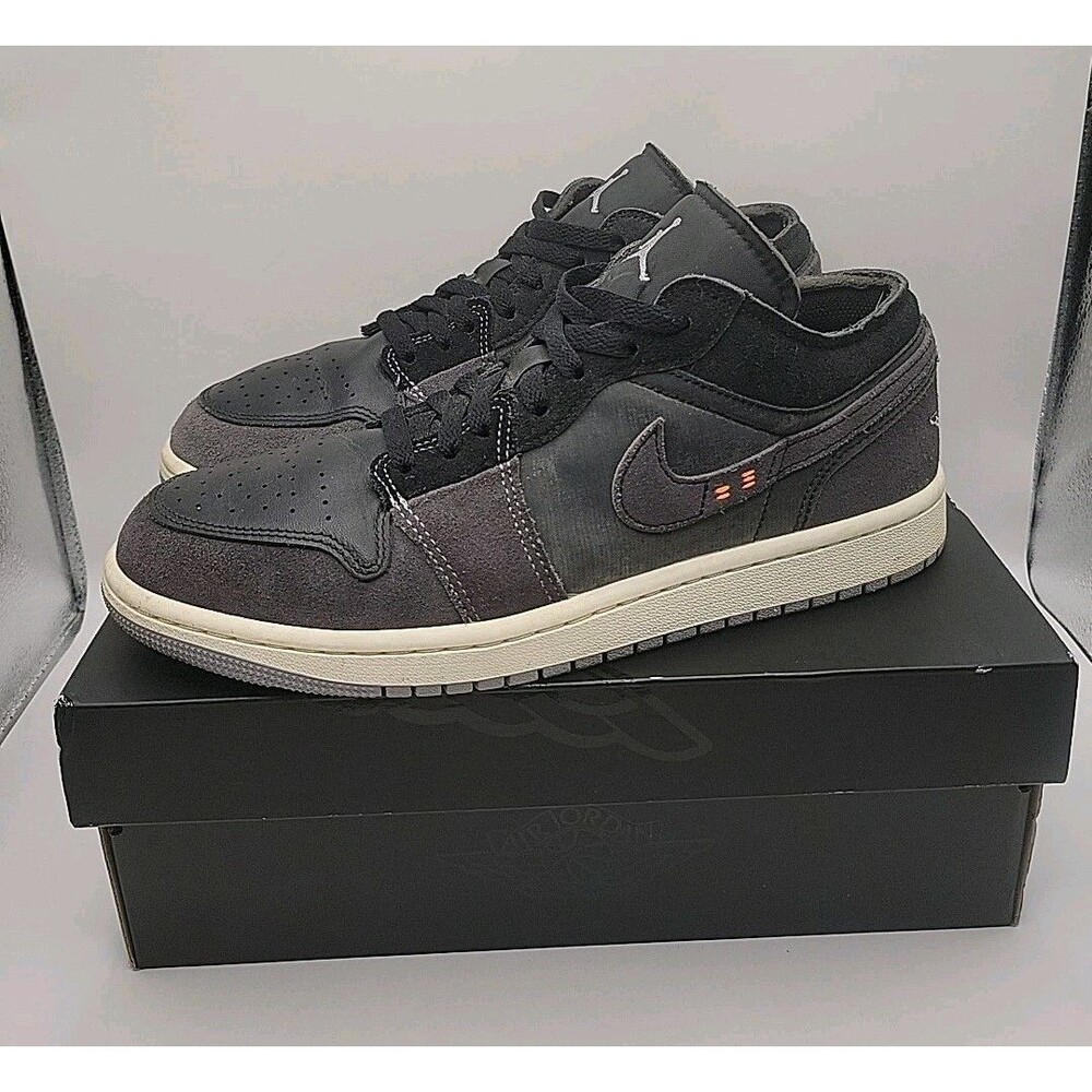 NIKE AIR JORDAN 1 RETRO I LOW SE CRAFT INSIDE OUT BLACK CEMENT GREY GRAPHITE 8.5